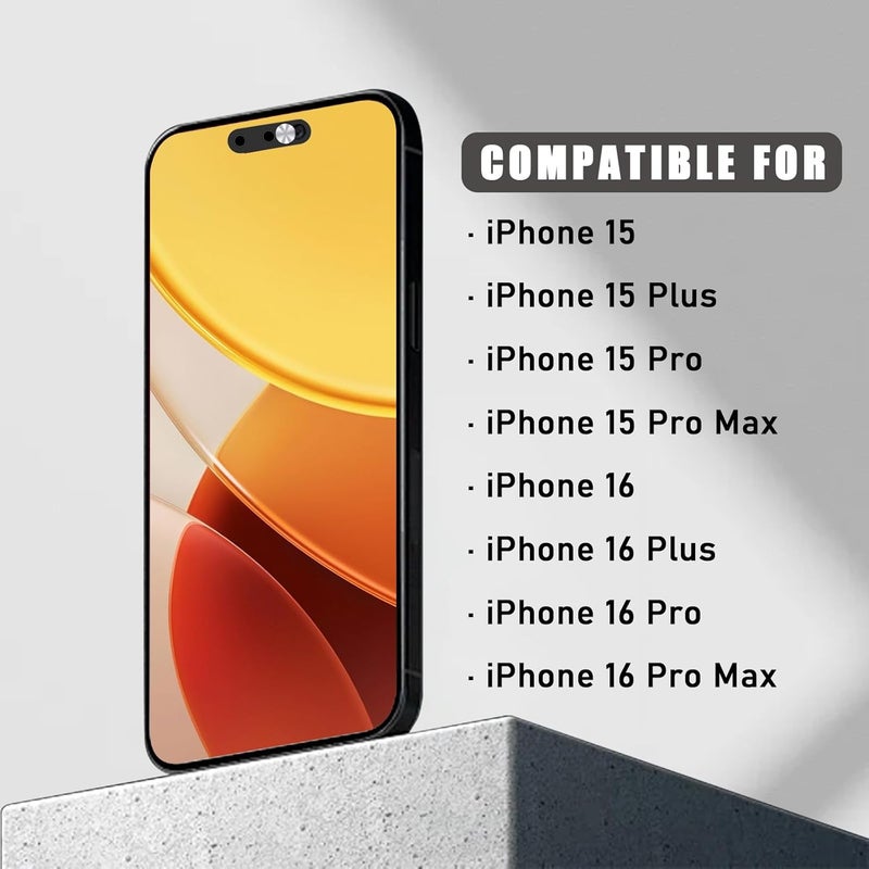 EYSOFT Phone Webcam Cover,Updated Front Camera Cover Compatible for iPhone 15/15 Plus/15 Pro/15 Pro Max/16/16Plus/16 Pro/16 Pro Max,Protect Privacy and Security,Not Affect Face ID, 2 Pack-Silver - Image 4